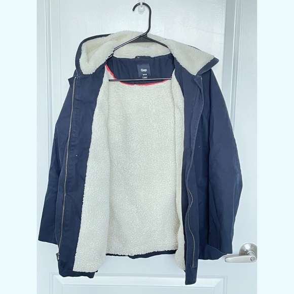 Gap women’s navy shearling jacket - Picture 2 of 5